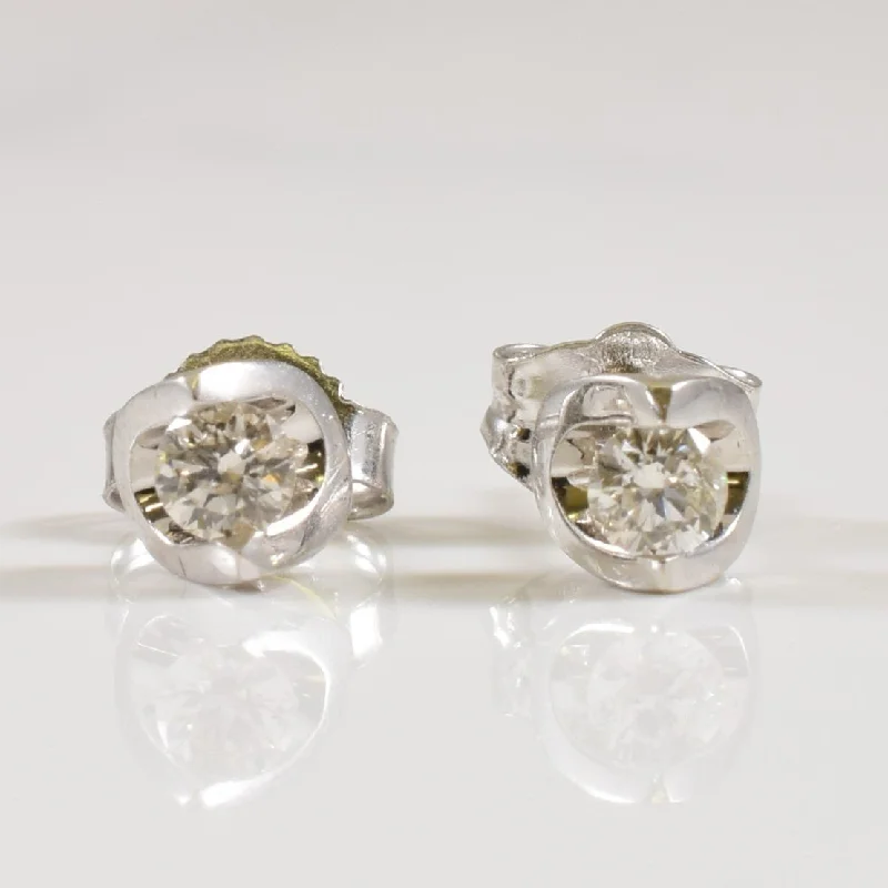 Stud Earrings for Party Look -Tension Set Diamond Stud Earrings | 0.14ctw |