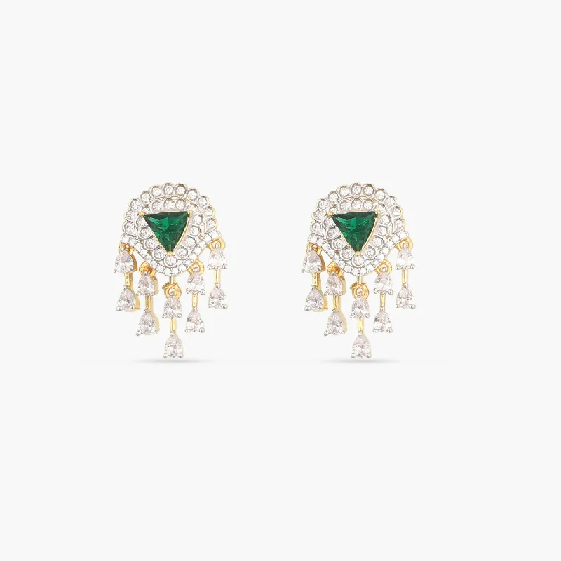 Stud Earrings with Filigree -Tepals Nakshatra CZ Stud Earrings