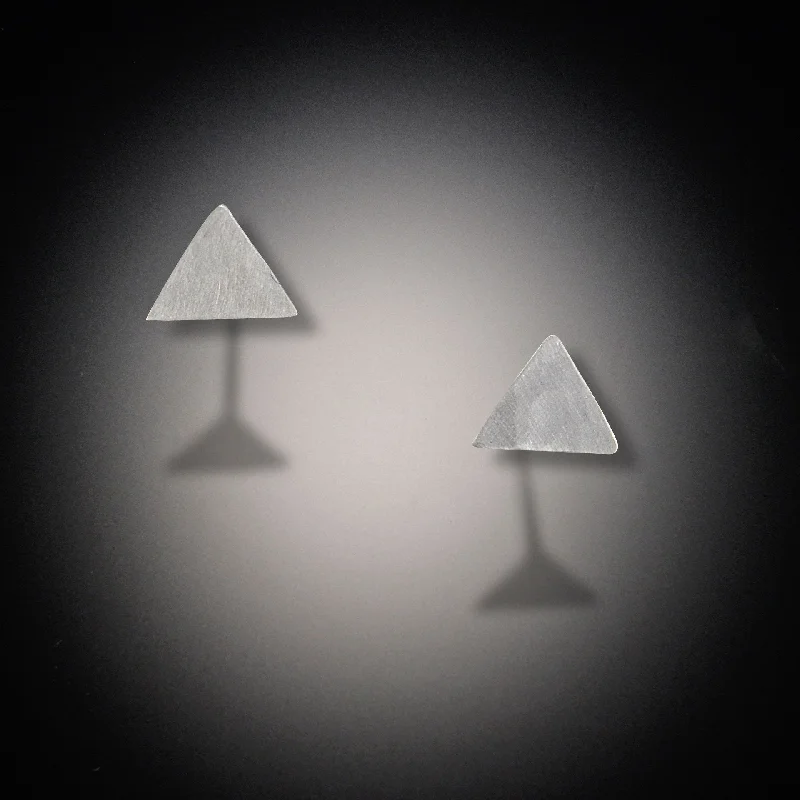 Stud Earrings for Shopping Trip -Tiny Triangle Stud Earrings