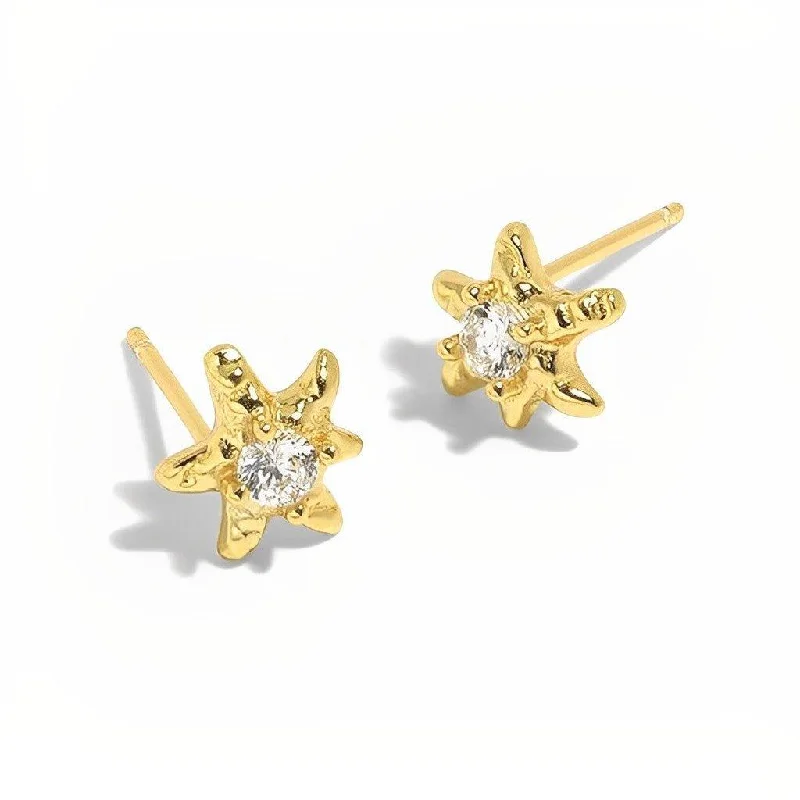 Hypoallergenic Stud Earrings for Sensitive -Zirconia Stud Earrings - Estrella