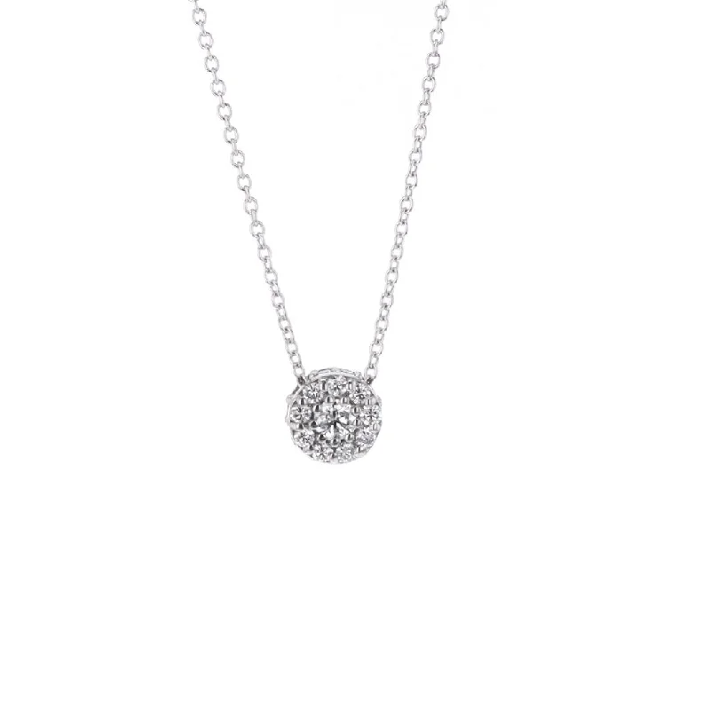 Necklaces and pendants with crescent moon designs for a celestial and mystical feel-0.41 ctw Diamond Cluster Pendant Necklace