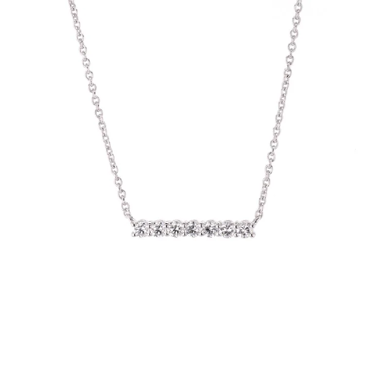 Best necklaces and pendants with intricate beadwork for a bohemian-inspired look-0.52 ctw Diamond Bar Necklace