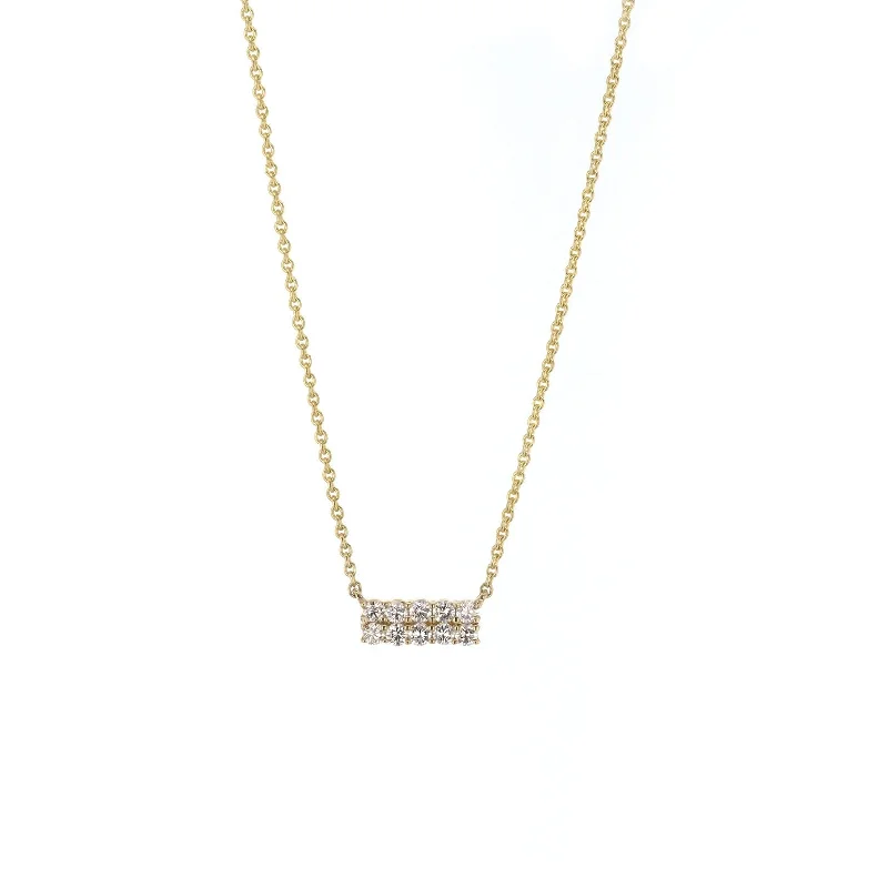 Unique necklaces and pendants with custom birthstone arrangements for personalization-0.65 ctw Diamond Bar Necklace