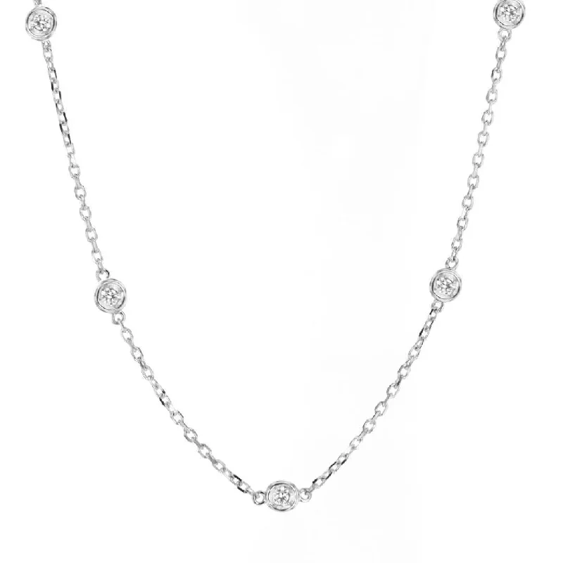 Best necklaces and pendants with intricate beadwork for a bohemian-inspired look-0.65 ctw Diamonds By The Yard Necklace