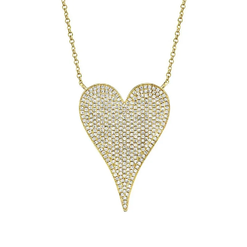 Stunning necklaces and pendants with sapphire gemstones for a luxurious blue hue-0.83 ctw Diamond Heart Necklace