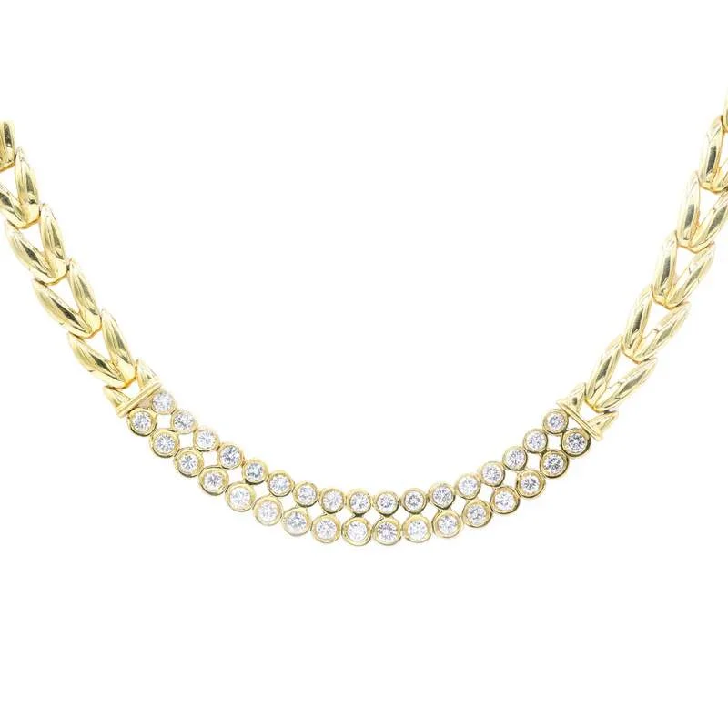 Beautiful necklaces and pendants with layered chains for a fashionable, chic look-14K ~2.05ctw DIAMOND NECKLACE