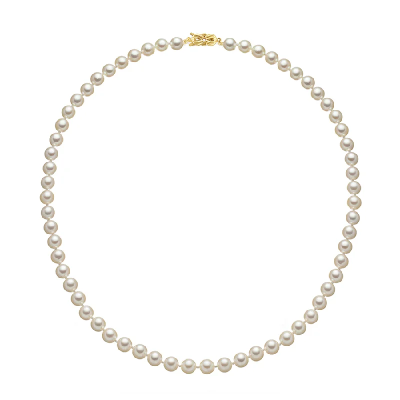 Unique necklaces and pendants with artistic shapes for a creative, one-of-a-kind design-Sabel Collection 14K Yellow Gold Pearl Strand, 18"