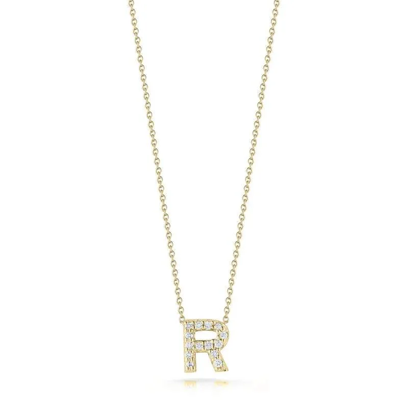 Stunning necklaces and pendants with sapphire gemstones for a luxurious blue hue-18KT GOLD ROBERTO COIN LOVE LETTER R NECKLACE