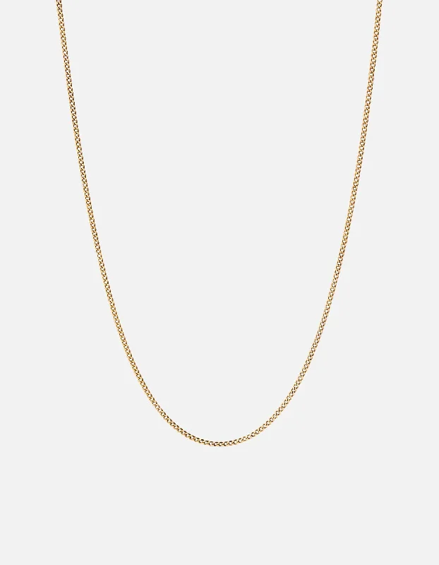 Necklaces and pendants with love knot designs for a romantic, meaningful symbol-2mm Cuban Chain Necklace, 14k Gold