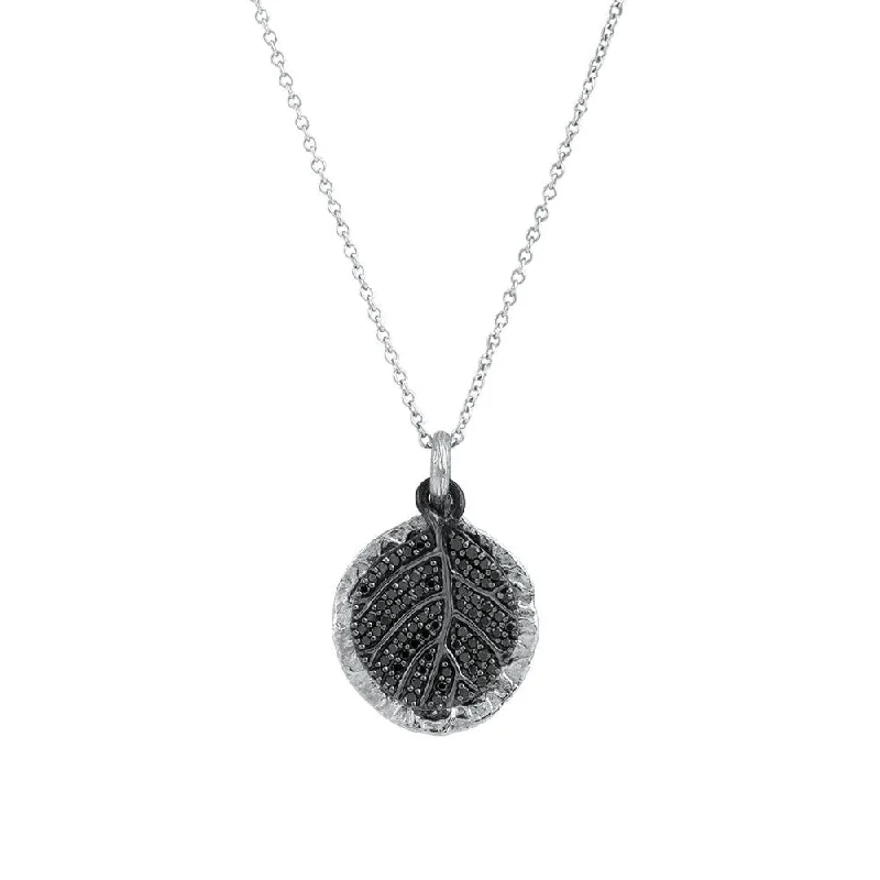 Necklaces and pendants with leaf-shaped designs for an earthy, organic feel-Botanical Leaf Pendant Necklace with Diamonds