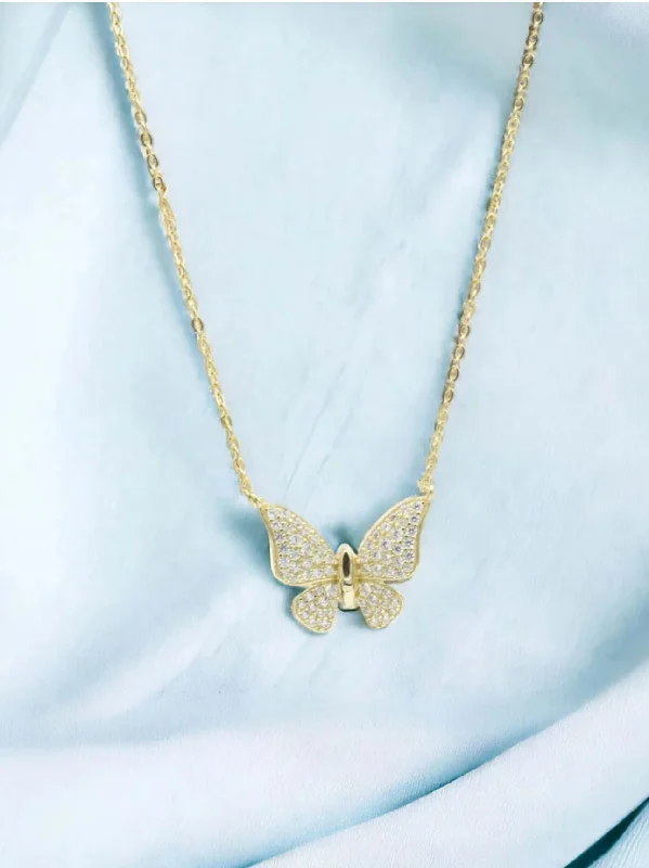 Best necklaces and pendants with floral designs for a feminine and elegant feel-Brooke Butterfly Necklace