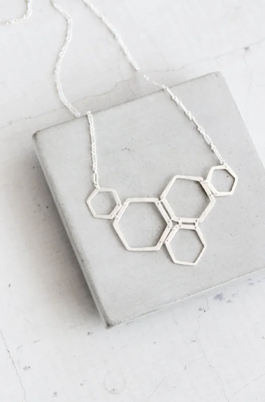 Unique necklaces and pendants with tree of life motifs for nature-inspired elegance-Chemistry Statement Necklace