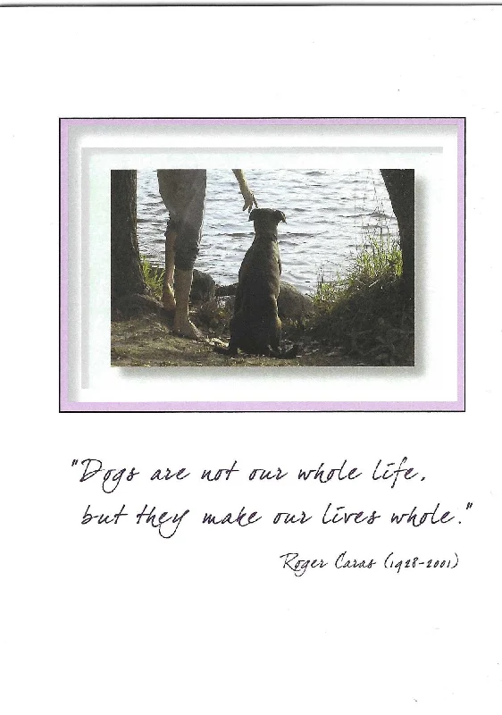 Necklaces and pendants with engraved messages for a deeply personal, sentimental gift-Dogs Are Not Our Whole Life Pet Condolence Card