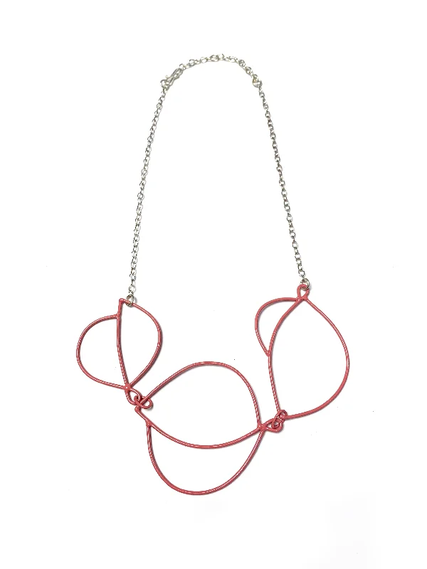 Necklaces and pendants with abstract shapes for a modern, creative appearance-Embiller Necklace in Light Raspberry