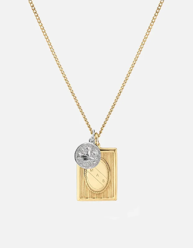 Best necklaces and pendants with statement designs for a fashionable accessory-Frame Necklace, 14k Gold/Sterling Silver