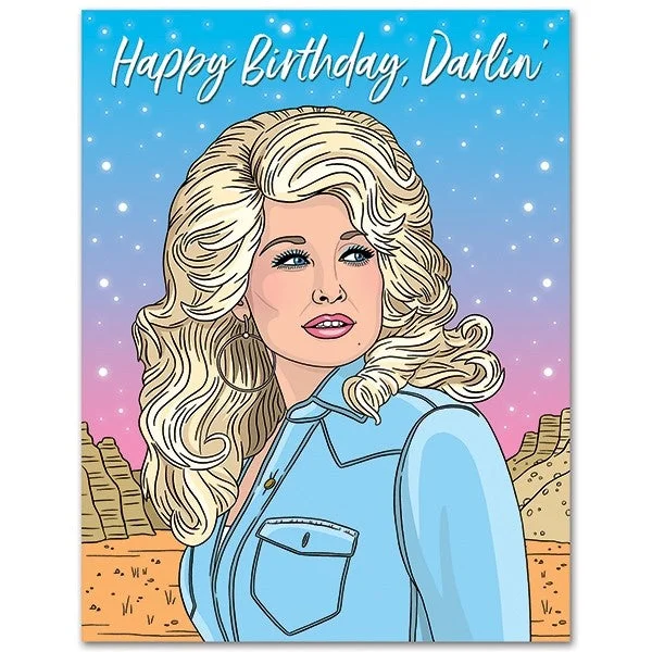 Necklaces and pendants with custom designs for a completely unique jewelry piece-Happy Birthday Darlin Birthday Card