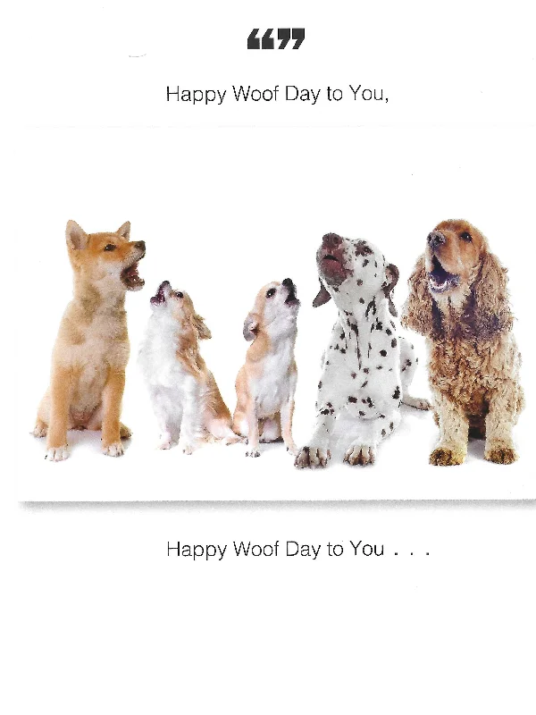 Best necklaces and pendants with oval pendants for a classic, elegant shape-Happy Woof Day Birthday Card