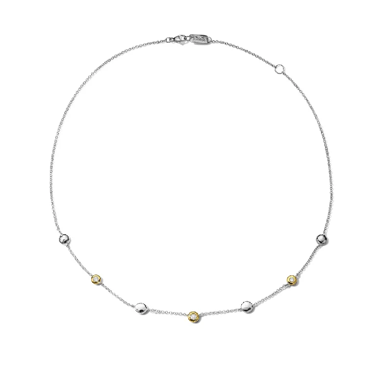 Best necklaces and pendants with art deco elements for a vintage, glamorous design-IPPOLITA Chimera 18K Yellow Gold and Sterling Silver Short Station Diamond Necklace