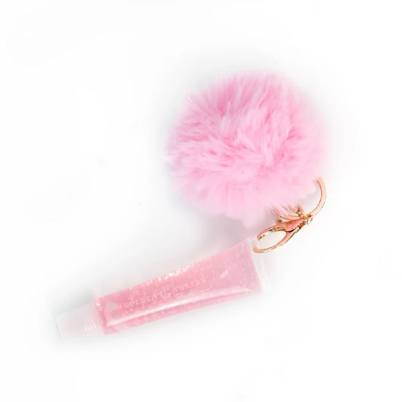 Necklaces and pendants with abstract shapes for a modern, creative appearance-Lip Gloss with Pom Pom