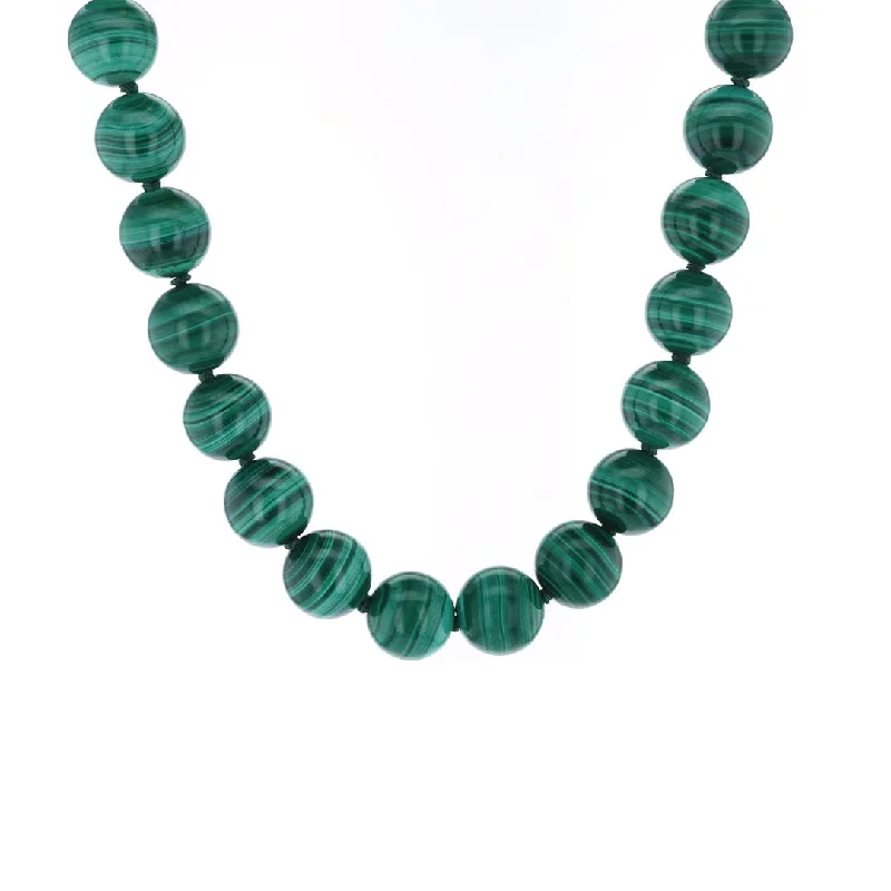 Best necklaces and pendants with layered designs for a chic, stacked look-Malachite Bead Necklace