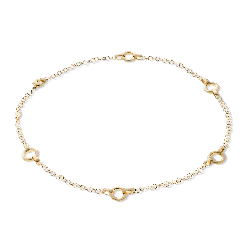 Best necklaces and pendants with heart-shaped designs for a romantic look-Marco Bicego Jaipur Yellow Gold Link Station Necklace