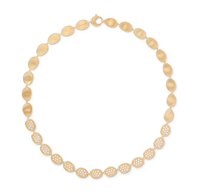 Best necklaces and pendants with matching earrings for a coordinated, elegant look-Marco Bicego Lunaria Yellow Gold Diamond Collar Necklace