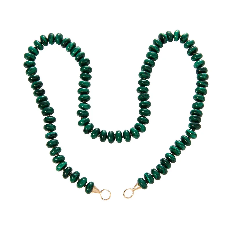 Best necklaces and pendants with glowing moonstone for an ethereal glow-Marla Aaron Malachite Rondelle Strand