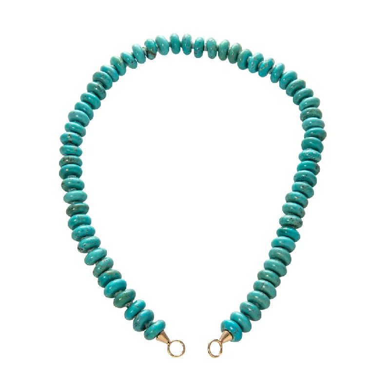 Beautiful necklaces and pendants with natural stones for an earthy, organic vibe-Marla Aaron Turquoise Rondelle Strand