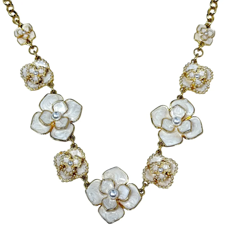 Necklaces and pendants with clear quartz for a pure and radiant look-Mixed Petals Statement Necklace By Talbots