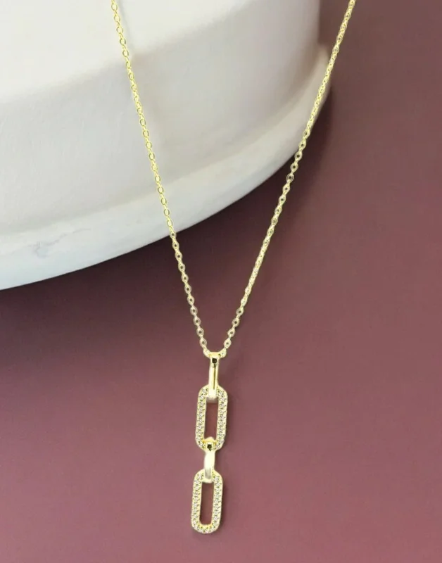 Best necklaces and pendants with cubic zirconia for a budget-friendly dazzling effect-Paige Paperclip Necklace