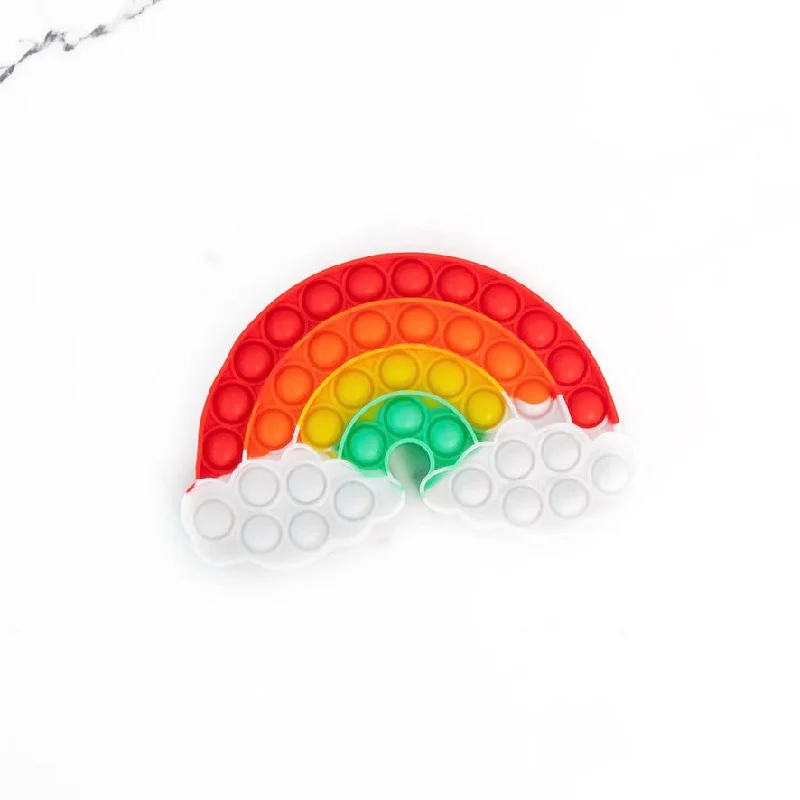 Best necklaces and pendants with intricate beadwork for a bohemian-inspired look-Rainbow Cloud Pop It | Red