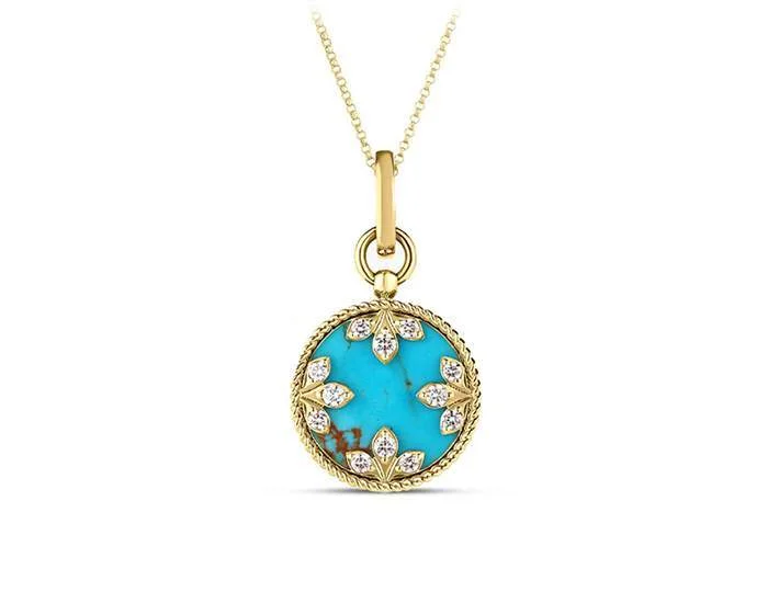 Best necklaces and pendants with intricate beadwork for a bohemian-inspired look-ROBERTO COIN 18KY VENETIAN PENDANT