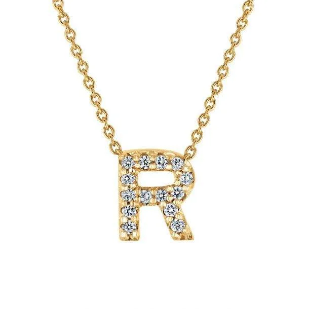 Necklaces and pendants with celestial starburst designs for a radiant look-ROBERTO COIN LOVE LETTER 'R'