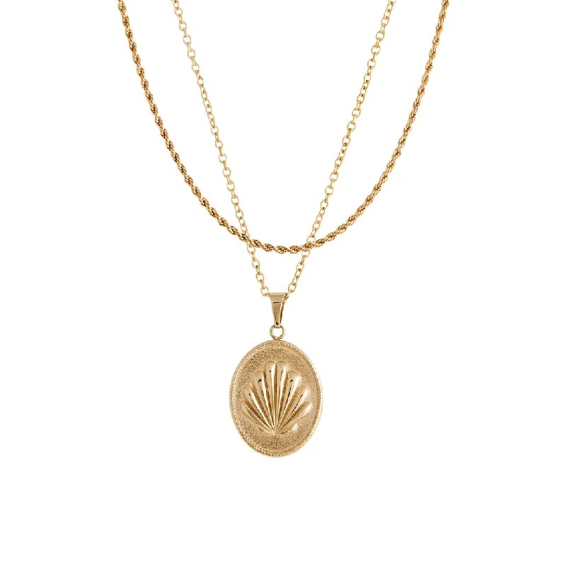 Elegant necklaces and pendants with infinity symbols for timeless designs-Seaside Set - Gold