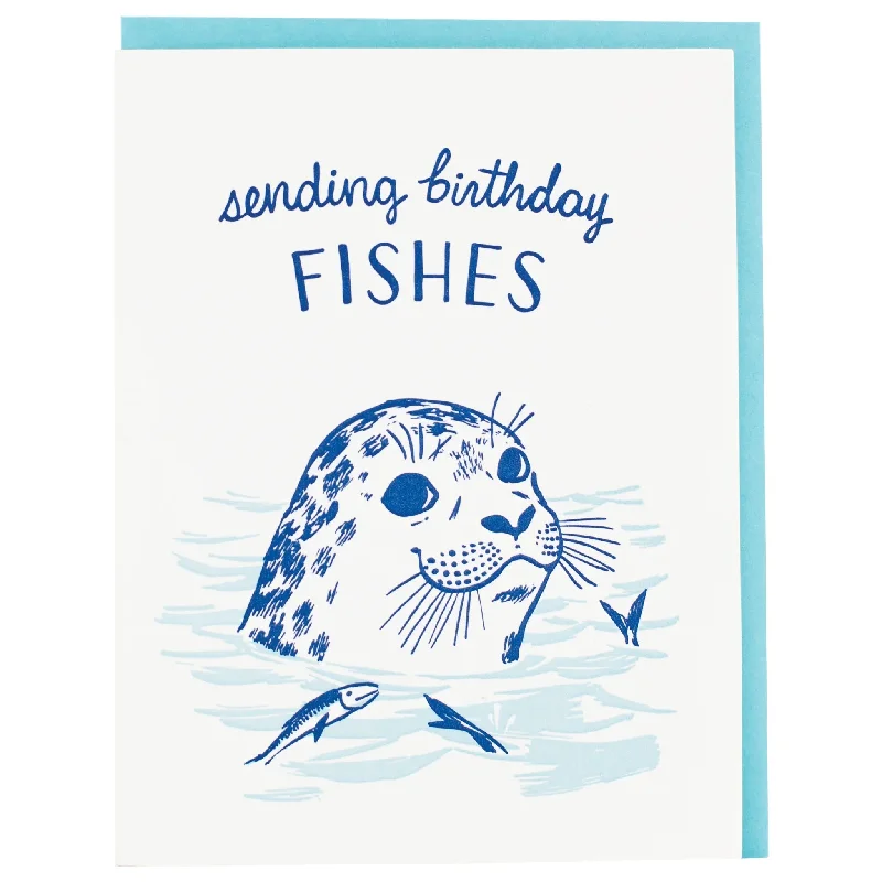 Elegant necklaces and pendants with diamond accents for added sparkle-Sending Birthday Fishes Birthday Card