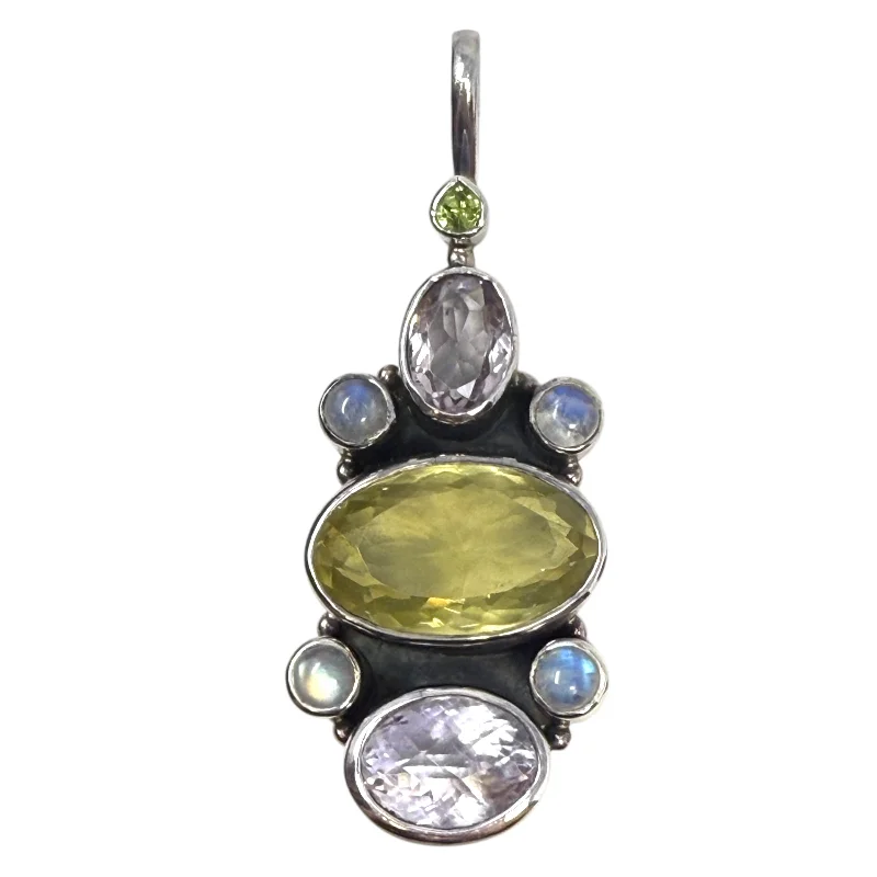 Best necklaces and pendants with opal and gold for a vibrant, luxurious contrast-Sterling Silver Gemstone Pendant By Unbranded, Size: 0