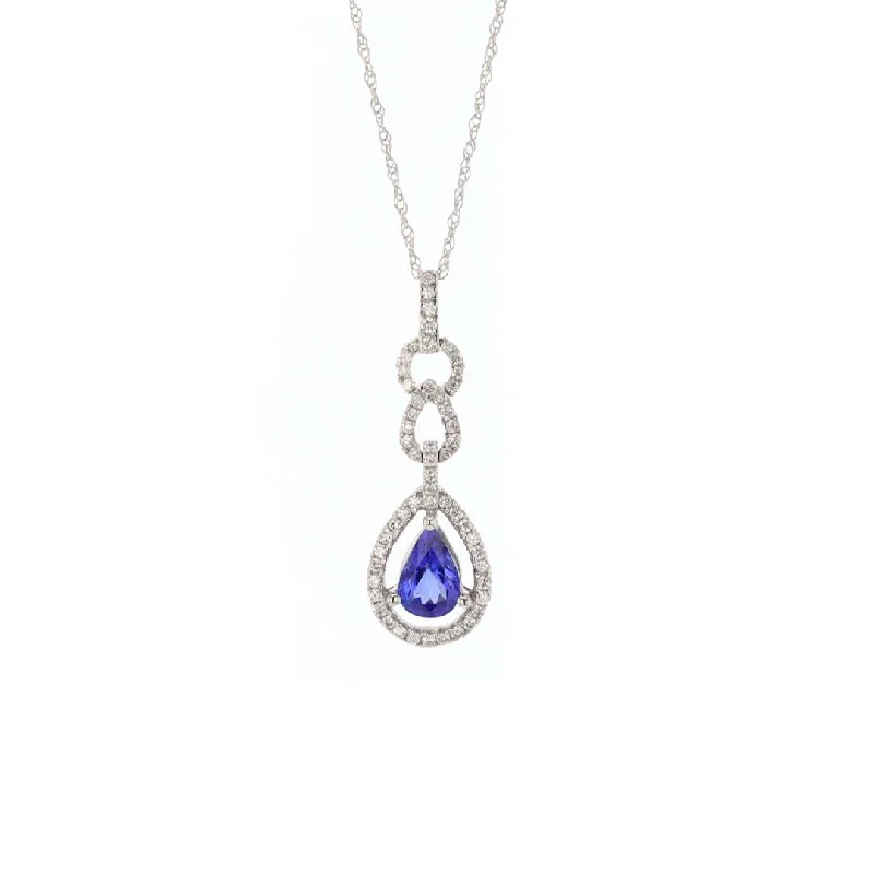 Beautiful necklaces and pendants with moon and star charms for a dreamy effect-Tanzanite & Diamond Pendant Necklace