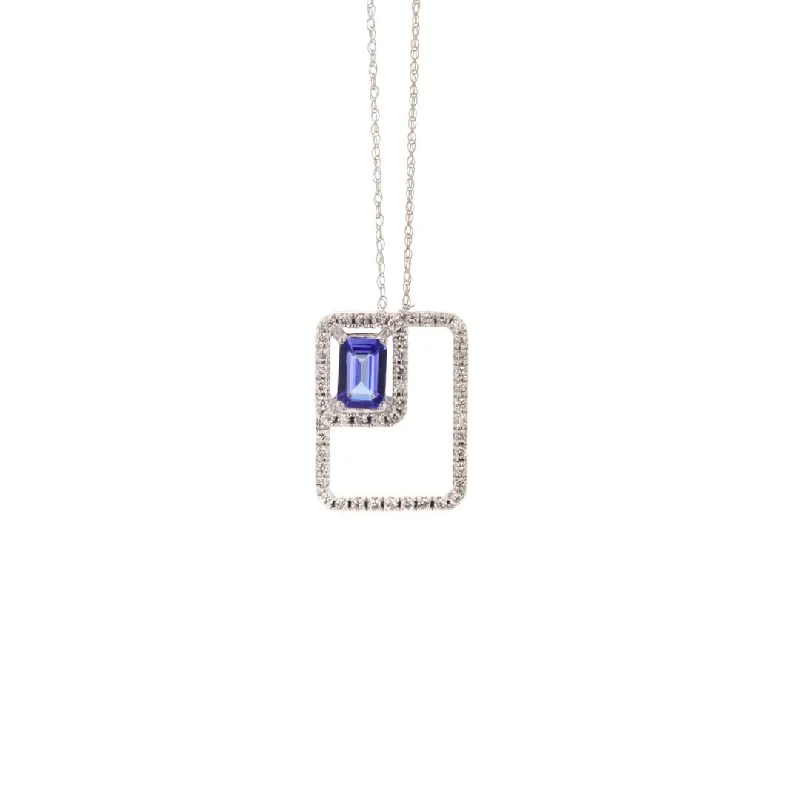 Best necklaces and pendants with butterfly wings for a delicate, graceful style-Tanzanite & Diamond Pendant Necklace