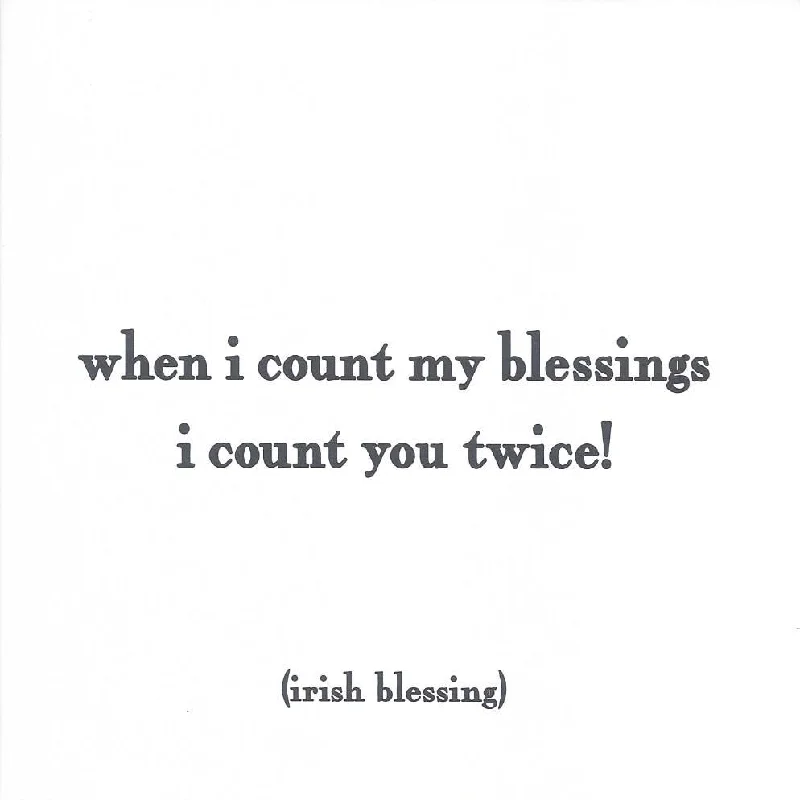 Necklaces and pendants with enamel accents for a colorful, eye-catching appearance-Irish Blessing "When I Count My Blessings" Card