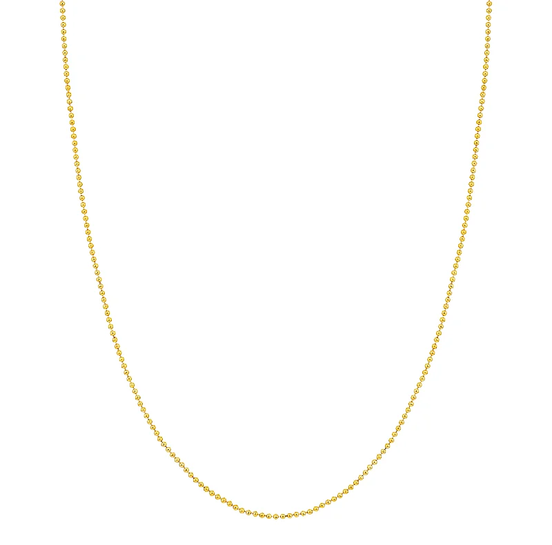 Stylish necklaces and pendants with diamonds for a glamorous and elegant look-Sabel Collection Yellow Gold 1.5mm Beaded Chain